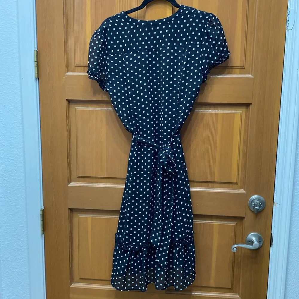 Chiasso black Polka Dot Feminine Dress - Picture 4 of 4